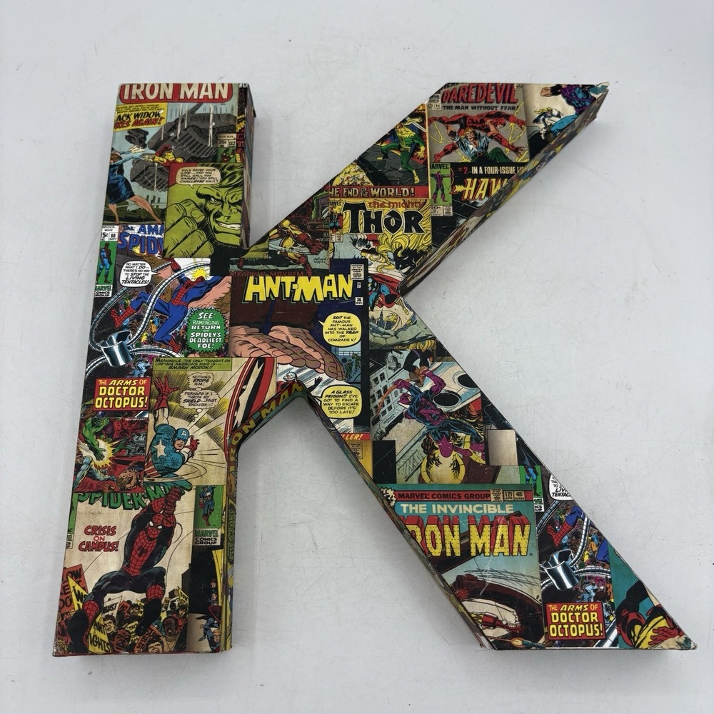 Marvel Comics Wall Decor Stand Hang Boy Kid‎ Child Name Letter K 10" Art